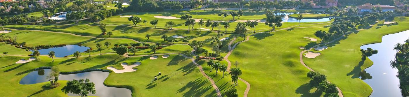 aerial view of luxury golf course in Florida